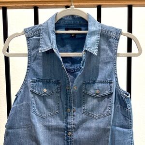 J Crew Denim Tie Tank Top